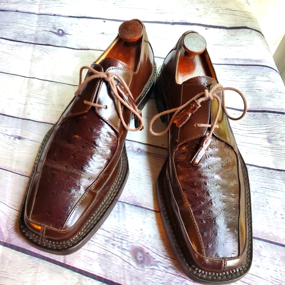 FLORSHEIM BARLETTA BROWN MEN'S SHOE'S OXFORD SZ.10